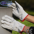 NMSAFETY qualité Pilote de travail gants en cuir de vache split gants en cuir Wing pouce